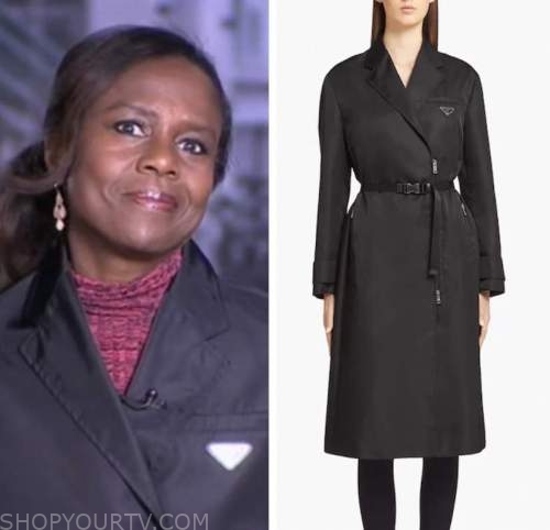 Good Morning America: January 2022 Deborah Roberts's Black Prada Trench ...