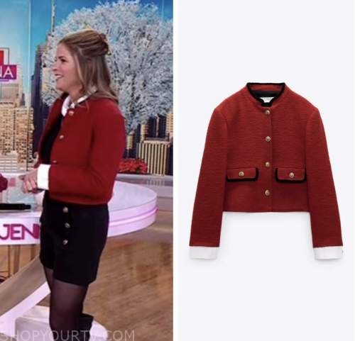 The Today Show: January 2022 Jenna Bush Hager's Red Jacket | Shop Your TV