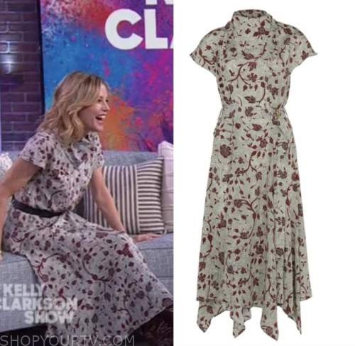 julie bowen, floral midi dress, the kelly clarkson show