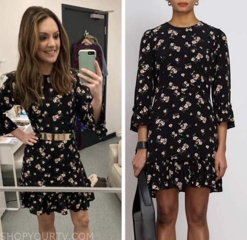 good morning britain, black floral dress, laura tobin
