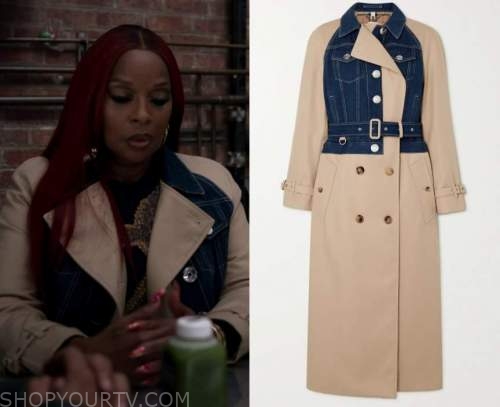 Louis Vuitton Brown leather jacket worn by Monet (Mary J. Blige) in Power  Book II: Ghost TV series