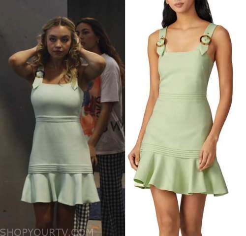 Euphoria: Season 2 Episode 3 Cassie's Mint Ruffle Hem Dress | Shop Your TV