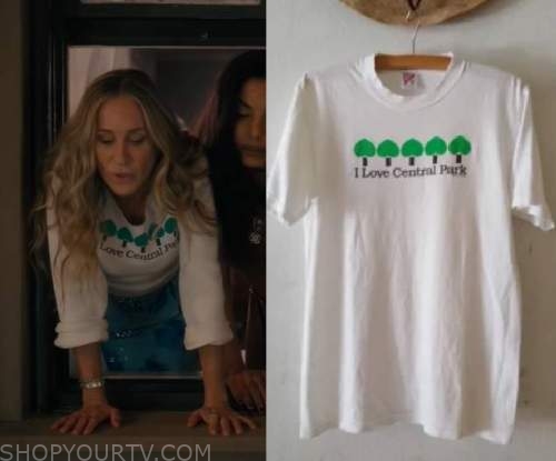 And Just Like That: Season 1 Episode 8 Carrie's Vintage I Love Central  Park Top
