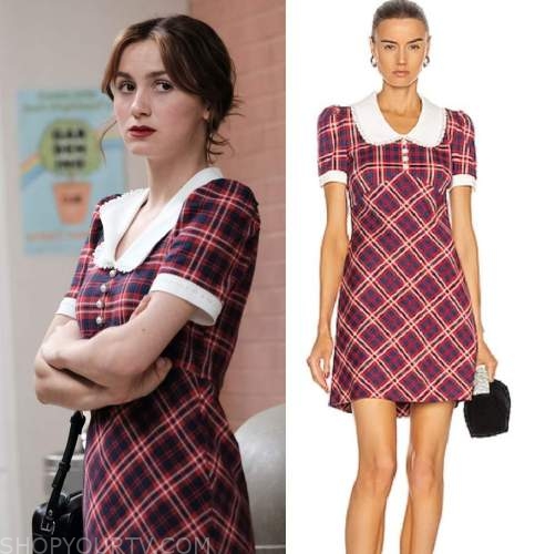 Euphoria: Season 2 Episode 2 Lexi's Plaid Collared Button Front