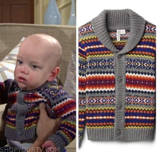 dominic chancellor, the young and the restless, fair isle cardigan sweater