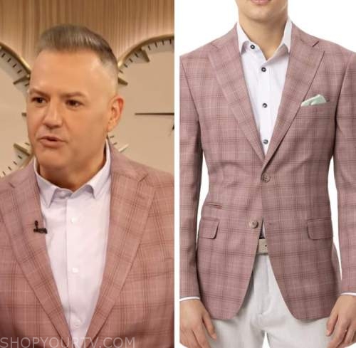 ross mathews, drew barrymore show, pink plaid blazer