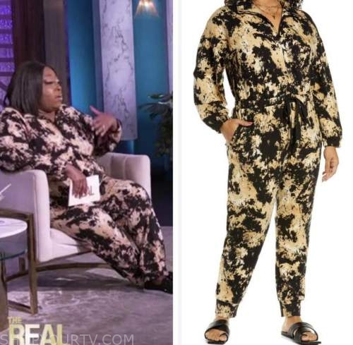 loni love, the real, abstract print splatter jumpsuit