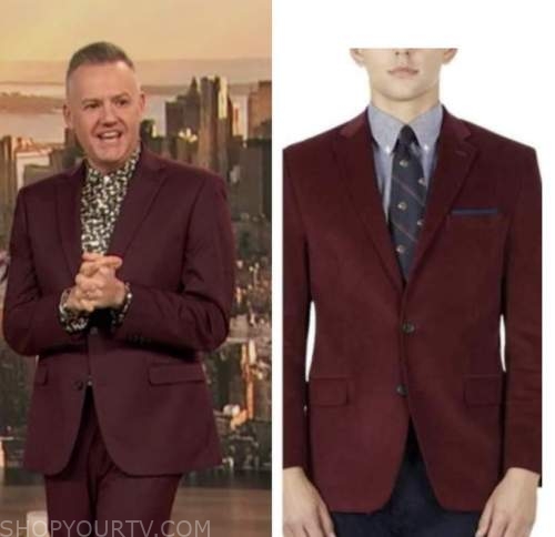 drew barrymore show, ross mathews, burgundy blazer