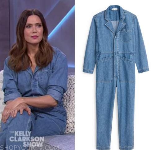 the kelly clarkson show, denim jumpsuit, mandy moore