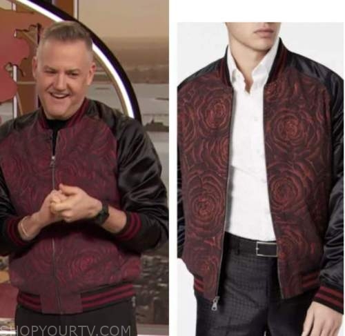 ross mathews, drew barrymore show, rose print jacket
