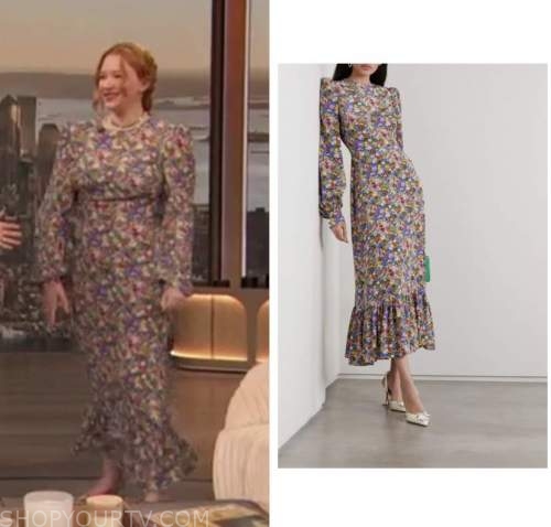 drew barrymore show, haley bennett, floral midi dress