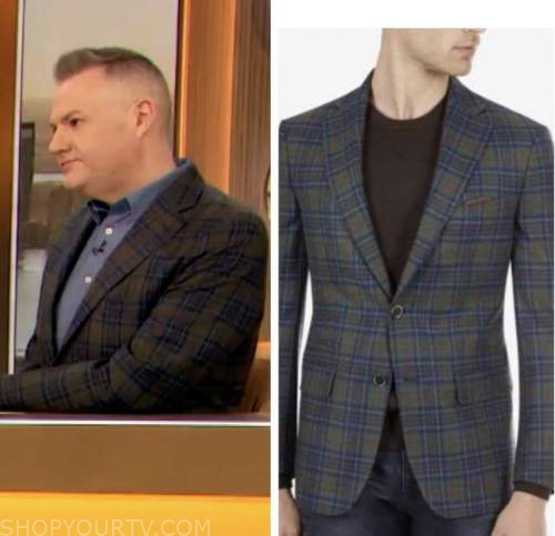 ross mathews, drew barrymore show, green plaid blazer