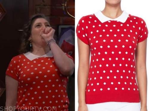 WornOnTV: Kat's wave print leggings on Call Me Kat, Mayim Bialik