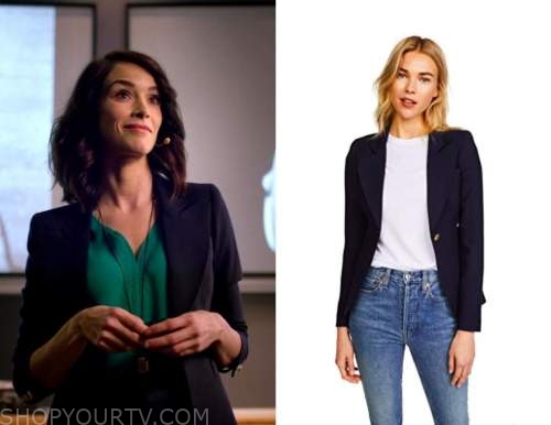 Timeless: Season 1 Episode 1 Lucy's Navy Blazer | Fashion, Clothes ...