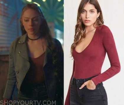 Legacies: Season 4 Episode 11 Hope's V-Neck Long Sleeve Bodysuit | Shop ...