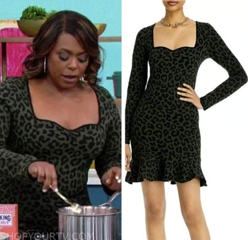 The Good Dish: March 2022 Jamika Pessoa's Green Leopard Knit Dress ...