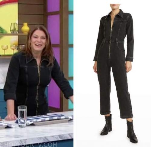 the good dish, gail simmons, denim jumpsuit