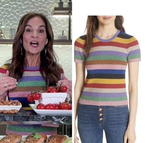 joy baeur, the today show, metallic rainbow sweater top