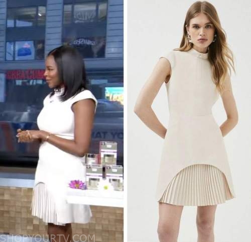 dr. michelle henry, good morning america, gma3, ivory pleated dress