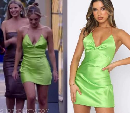 Married at First Sight: Season 9 Domenica's Green Satin Dress | Shop ...