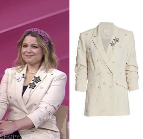 the today show, joanna teplin, beige star embellished blazer