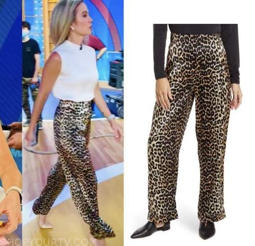 Good Morning America: April 2022 Amy Robach's Leopard Pants | Shop Your TV
