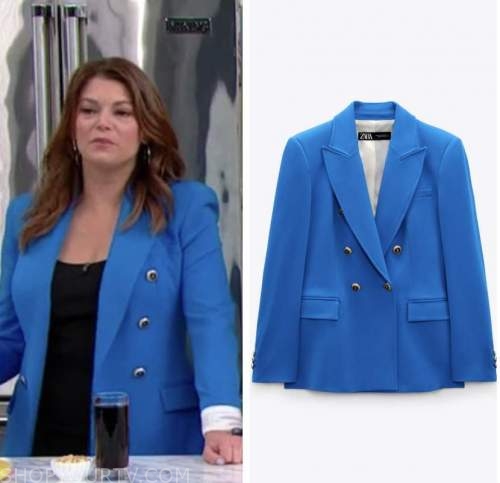 the good dish, gail simmons, blue double breasted blazer
