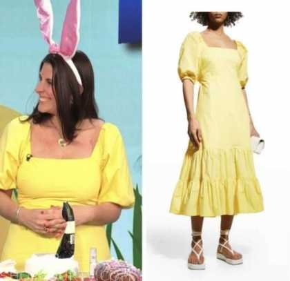erica Domesek, ps i made this, yellow midi dress, E! news, daily pop