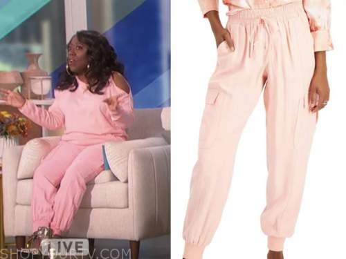 The Talk: April 2022 Sheryl Underwood's Pink Cargo Jogger Pants | Shop ...