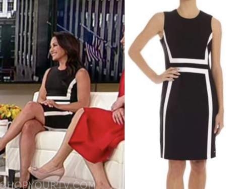emily compagno, black and white sheath dress, outnumbered
