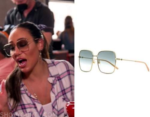 Melissa Gorga's Black Square Sunglasses