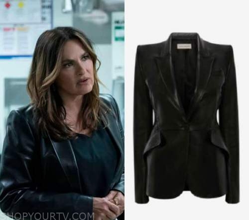 Law and Order SVU: Season 23 Episode 19 Olivia's Black Leather Blazer ...