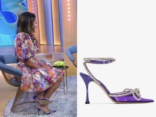 julianna pena, good morning america, purple embellished heels