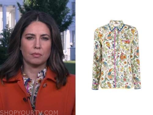 cecilia vega, good morning america, floral shirt