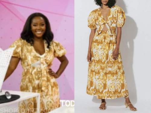 makho ndlovu, the today show, yellow cutout dress