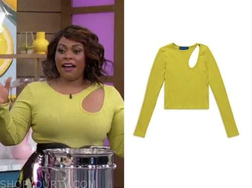 the good dish, jamika pessoa, lime green cutout knit top