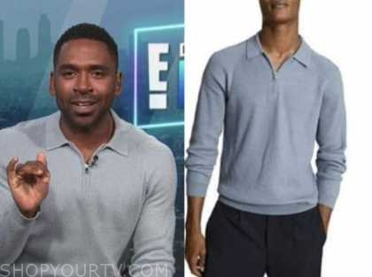 The Today Show: May 2022 Justin Sylvester's Blue Knit Polo Long Sleeve ...