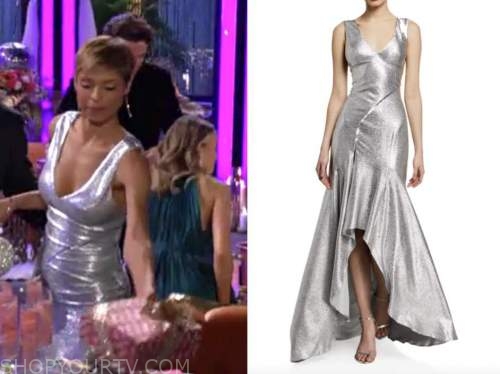 elena dawson, brytni sarpy, the young and the restless, silver metallic gown dress, teriah wedding