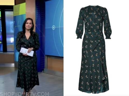 eva pilgrim, good morning america, green floral dress