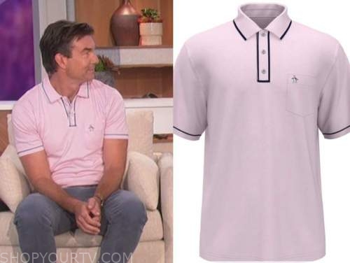 jerry o'connell, the talk, purple polo shirt