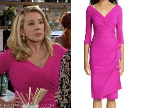 The Young and the Restless: May 2022 Nikki Newman's Hot Pink Dress ...