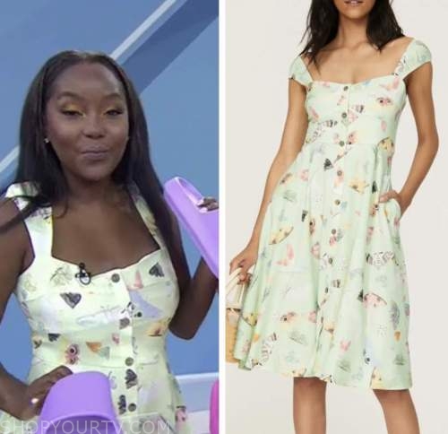 makho ndlovu, the today show, green butterfly dress