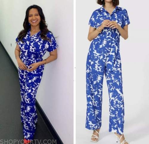 lorraine, ranvir singh, blue printed jumpsuit