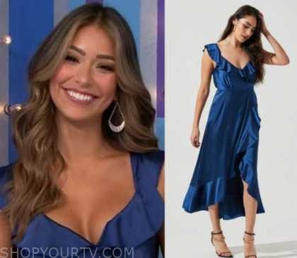 The Price is Right: May 2022 Manuela's Blue Ruffle Midi Dress | Fashion ...