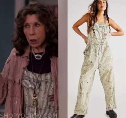 blootstelling Eigenlijk wasserette Grace and Frankie: Season 7 Episode 14 Frankie's Striped Overalls |  Fashion, Clothes, Outfits and Wardrobe on | Shop Your TV