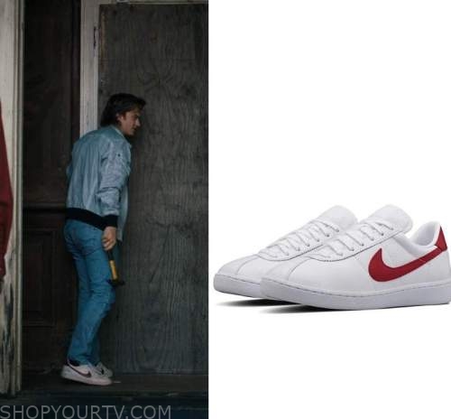 Saltar Pies suaves Acera Stranger Things: Season 4 Episode 3/4/5/6/7 Steve's Red/White Sneakers |  Fashion, Clothes, Outfits and Wardrobe on | Shop Your TV