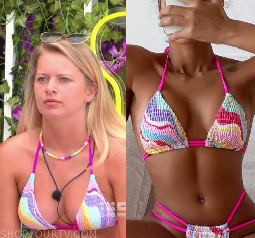 Lemon Lunar Bikini worn by Tasha Ghouri as seen in Love Island (S08E28)