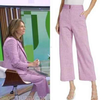 CBS Mornings: May 2022 Jamie Howard's Purple Pink Linen Pants | Shop ...