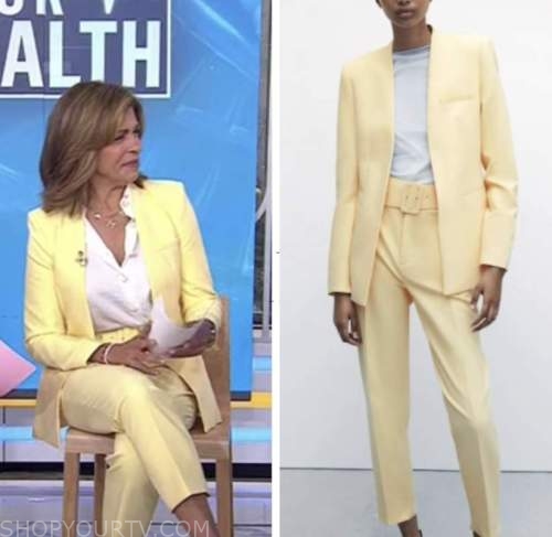The Today Show: June 2022 Hoda Kotb's Yellow Blazer and Pant Suit ...