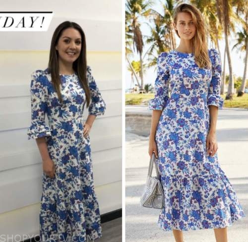 Good Morning Britain: June 2022 Laura Tobin's Blue and White Floral ...